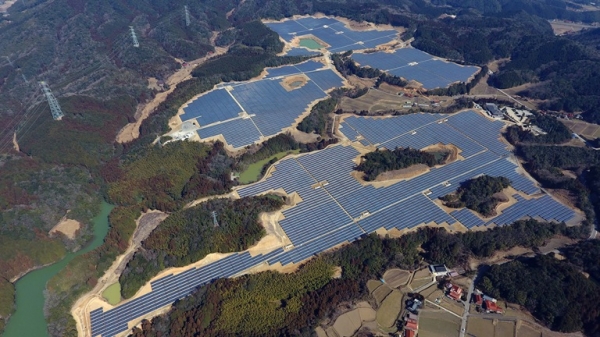 일본 야마구치현 미네시 태양광 발전소(LG CNS 제공)