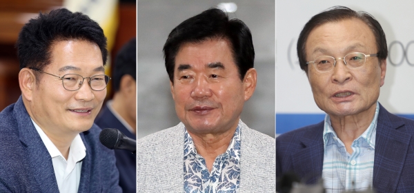 민주당 당대표 후보 송영길·김진표·이해찬(왼쪽부터)
