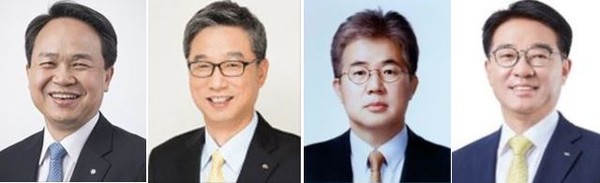 진옥동 ·허인 행장·이영창·이동철 대표(사진-각사, 왼쪽부터)